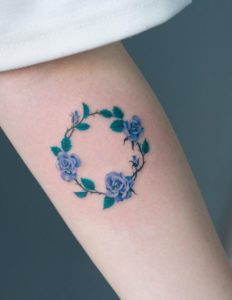 Circle of Flowers Tattoo
