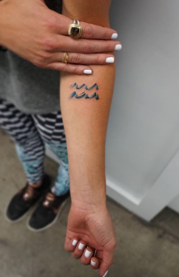Watercolor Waves Tattoo