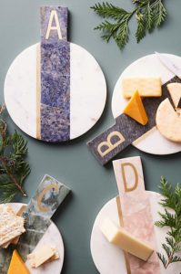 Marbled Monogram Cheese Board