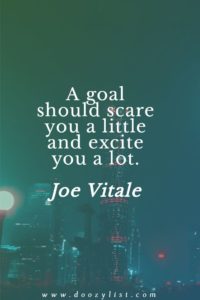 A goal should scare you a little and excite you a lot. Joe Vitale